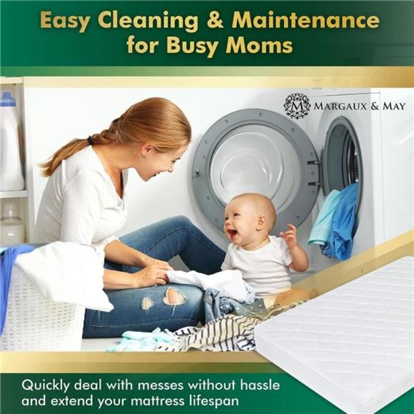 Crib Mattress Protector Pad - Ultra-Soft Waterproof Breathable Premium Bamboo - Picture 3 of 6